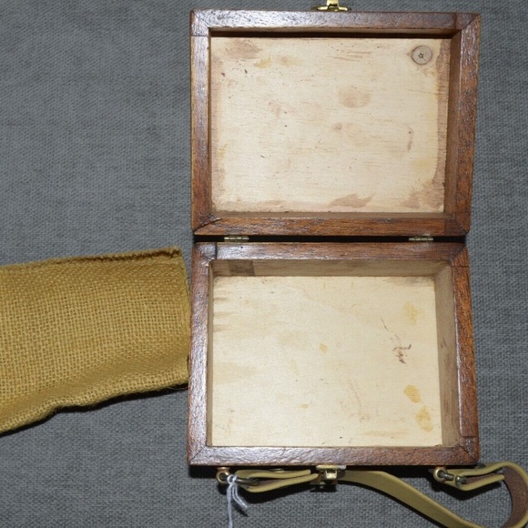 Vintage Handmade brown Wooden Pixie Mushroom Purse - Picture 7 of 16